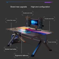 Juego de mesa y silla de juego de escritorio ergonómico moderno para el hogar para jugadores