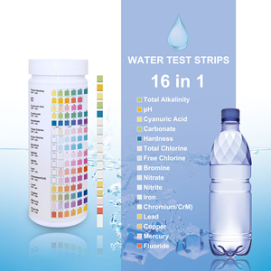 Tiras Reactivas para Análisis <span class=keywords><strong>de</strong></span> Agua Potable 16 en 1, 50 Unidades, Papel <span class=keywords><strong>de</strong></span> Prueba para Calidad del Agua <span class=keywords><strong>de</strong></span> Piscinas, Cloro Residual, pH, Dureza, <span class=keywords><strong>Nitrato</strong></span> <span class=keywords><strong>de</strong></span> <span class=keywords><strong>Hierro</strong></span> - Product Image 2