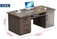 Vente en gros de bureau de travail moderne pour le personnel Table de bureau à deux places Mobilier de bureau Bureau d'ordinateur pour les employés