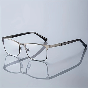 2407 Metal Hombres Azul Anti Reflectante Gafas Venta al por mayor Gafas Marcos Fabricantes