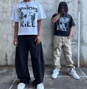 T-Shirt di Lusso da Uomo di Alta Qualità 220GSM, Personalizzabile con Logo, Stampa Grafica Effetto Vissuto, Stile Rock and Roll, Serigrafia - Product Image 3