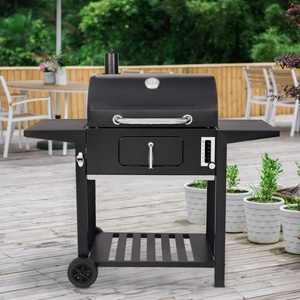 Asador de Cerdo Portátil de Acero al Carbono de Alta Resistencia, Moderno, con Carro y Parrilla para Pollo - Product Image 2