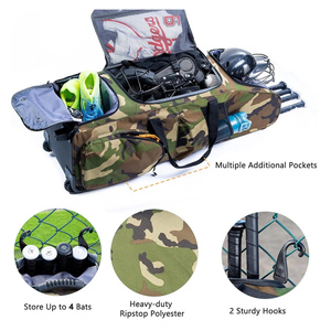 Bolsa de Béisbol y Sóftbol <span class=keywords><strong>con</strong></span> <span class=keywords><strong>Ruedas</strong></span> Antirrobo Personalizada <span class=keywords><strong>con</strong></span> Soporte <span class=keywords><strong>para</strong></span> Bates, Bolsa de Equipamiento Deportivo <span class=keywords><strong>con</strong></span> <span class=keywords><strong>Ruedas</strong></span> de Gran Capacidad - Product Image 3