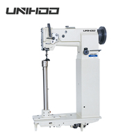 Machine à coudre industrielle multifonctionnelle 8365 à point noué, à alimentation composée, avec moteur métallique et engrenages, à bras ultra-haut et base en fer