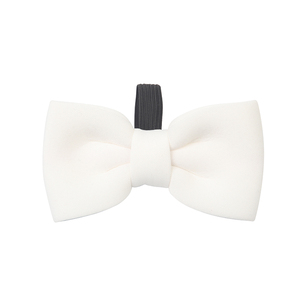 Corbatas de Moño Blancas con Cuello Deslizante para Perros, Ajustables, Duraderas, de Poliéster/Algodón, con Diseño Estampado Negro en la Parte Posterior, Mini Corbatas de Moño de Regalo - Product Image 2