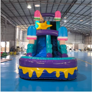 Toboggans aquatiques gonflables commerciaux pour adultes et enfants, pas chers, grands toboggans d'extérieur en PVC transparent avec balles à l'intérieur, château et souffleur télécommandé - Product Image 3