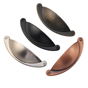 Furniture Handle Oval Zinc Alloy <b>Drawer</b> Pull Black Bronze Copper <b>Silver</b> Durable Chinese Style - Product Image 5