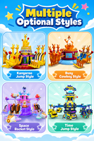 Équipements de parc d'attractions, attractions de fête foraine, manèges rotatifs pour enfants, machine à sauter, manèges à rebondissements