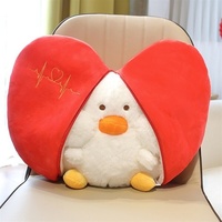 Peluche de canard ronde Kawaii, jouet en peluche doux pour la décoration de chambre, adorable canard en peluche pour le bureau, oreiller de sieste, fabricant certifié CE CPC