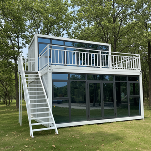 Maison conteneur portable de luxe, maison conteneur modulaire à 2 étages, <span class=keywords><strong>prix</strong></span>, maison préfabriquée, maison modulaire en verre préfabriquée - Product Image 1
