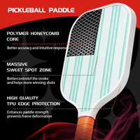 Raquette de pickleball Guanlin en fibre de carbone synthétique, forme standard, 16 mm, 220 g – Tendance et idéale pour les loisirs en extérieur – Meilleures ventes