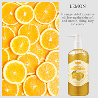 KORMESIC Vente en gros 280ml Gel douche exfoliant hydratant et éclaircissant aux herbes pour le corps, parfums Fraise, Cerise, Kiwi, Citron