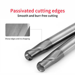 CHOWMASTER <span class=keywords><strong>A39</strong></span> Fraise à bout sphérique en carbure monobloc HRC70 2 cannelures pour acier trempé et fraisage de moules - Product Image 4