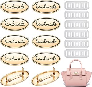 Étiquettes artisanales en alliage, forme ovale, avec entretoise, pour crochet, pour travaux manuels, accessoires de couture, sacs, vêtements, jeans, chaussures, etc. - Product Image 1
