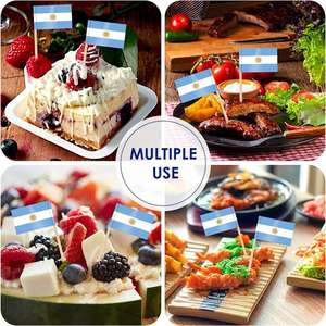 Decoraciones para Cupcakes del Día de la Herencia Hispánica, 23 Banderas de Palillo con la Bandera de Países Hablantes de Español para el Mes de la Herencia Hispánica - Product Image 6