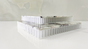 Pannello Composito <span class=keywords><strong>in</strong></span> <span class=keywords><strong>PVC</strong></span> Trasparente a Nido d'Ape con Marmo, Pannello Composito Leggero <span class=keywords><strong>in</strong></span> Onice da 5mm per Parete di Sfondo con Retroilluminazione - Product Image 5