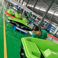 Bateau électrique Rush Wave Go Kart 16KW, coque EPP, mini jet-boat électrique deux places pour location commerciale en parcs aquatiques et lacs