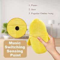 Jouet interactif créatif pour enfants, piano musical à induction en forme de banane, rembourré de coton PP super doux, Hot Toys