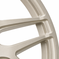 Nouvelle jante en alliage d'aluminium forgé, design maille 5 branches, déport profond, finition satin champagne, logo personnalisé, 16 pouces, 15-24 pouces PCD/ET/Écartement