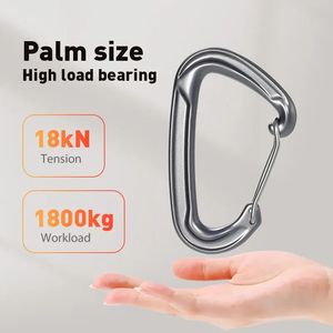 <span class=keywords><strong>Mousqueton</strong></span> en aluminium 18kN <span class=keywords><strong>avec</strong></span> anneau en D et verrouillage pour l'alpinisme - Product Image 5