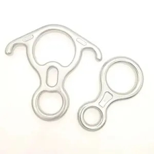 Arrampicata all'aperto figura in alluminio anello a forma di 8 35 kn arrampicata salvataggio a mano 8 discensore stop rope discensore arrampicata en acero - Product Image 1