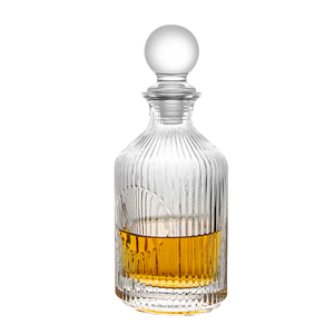 Carafe à whisky de luxe en cristal côtelé sans plomb avec bouchon hermétique 500 ml, bouteille à liqueur en verre cannelé pour <span class=keywords><strong>Scotch</strong></span> et <span class=keywords><strong>Bourbon</strong></span> - Product Image 6