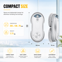 Robot de nettoyage de vitres électrique contrôlé par application pour la maison, l'école, l'hôtel, les fenêtres, les cloisons, vente en gros B2B, emballage personnalisé, logo