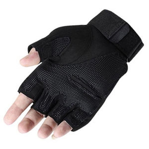 Guantes de entrenamiento de ajuste cruzado para levantamiento de pesas táctico mecánico sin dedos de seguridad ENTE para protección de nudillos - Product Image 3