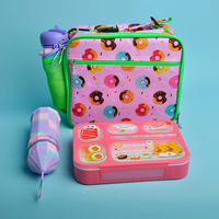 Emballage personnalisé pour enfants, boîte à déjeuner étanche, bouteille d'eau pour enfants, ensemble de bento avec sac à lunch isolé pour l'école