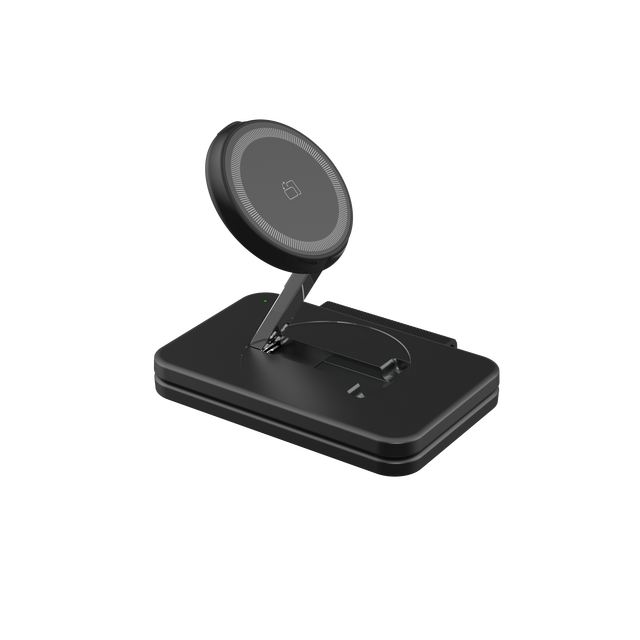 Foldable 3 in 1 Wireless Charging Station,Fast Magnetic Wireless Charger,Wireless Charger Stand for iPhone IWatch,Earphone