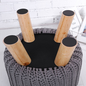 Children's <b>Stool</b> Solid Wood 30x30cm Knitted <b>Cover</b> Scandinavian Design Durable Kids Chair - Product Image 4