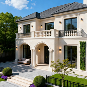 Elegante Rivestimento in Pietra Calcarea Beige Portoghese di Alta Qualità, <span class=keywords><strong>Botticino</strong></span> del Portogallo per Facciate di Ville, Rivestimento Esterno, Pareti del Bagno, Scale - Product Image 2