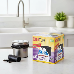 Sacchi per Rifiuti Usa e Getta da 4 Galloni, 250 Sacchi Resistenti a Strappi e Perforazioni, Capacità 33 Galloni, Multiuso per Pulizie Domestiche - Product Image 3