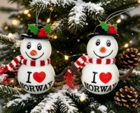 Ornamento Natalizio Pupazzo di Neve in Schiuma Fatto a Mano con Cappelli da Babbo Natale Indossabili e Sciarpe Lavorate a Maglia, 3 Luci LED, Decorazioni Festive Infrangibili