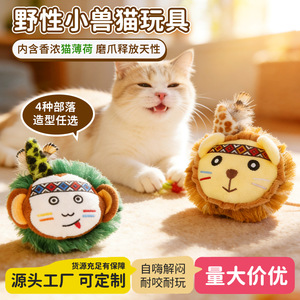 ของเล่นแมวข้ามพรมแดน, ตุ๊กตาแมวแคทนิปพร้อมพู่ห้อย, ของเล่นแมวสำหรับความบันเทิงในตัวเอง, การผ่อนคลาย, การเคี้ยว และการงอกฟัน - Product Image 4