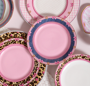 Caja de Regalo de Boda Personalizada, Juego de Vajilla de Cerámica de Lujo, Colección con Estampado de Leopardo Rosa, Platos de Postre Estilo INS Premium, En Stock - Product Image 2