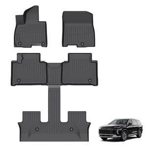 Tapis de sol de voiture 3D TPE toutes saisons pour <span class=keywords><strong>Hyundai</strong></span> Palisade Hybrid LX3 2025 7 places 9 places, tapis de sol de voiture double couche - Product Image 1