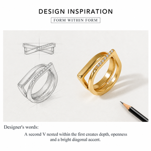 Geometric <b>Gold</b> Plated <b>Cocktail</b> <b>Rings</b> For Women Modern Alloy Fashion Statement Jewelry Party Daily Wear - Product Image 5