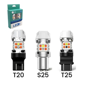ไฟเบรก LED แบบ Switchback CanBus สไตล์ F1 พร้อมไฟเลี้ยว กันน้ำ IP67 ความสว่าง 2000LM ใช้ได้กับมอเตอร์ไซค์ รถกอล์ฟ C-Class Accord Altima - Product Image 1