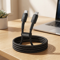 Câble USB-C Toocki pratique et durable, 0,5 m, 1 m, 2 m, 3 m, plusieurs longueurs, structure flexible anti-emmêlement, pour les trajets quotidiens