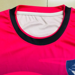 Logotipo personalizado 100 poliéster solo Jersey O cuello manga corta impresión por sublimación personalizada ligero de gran tamaño deportes malla camisetas - Product Image 2