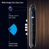 Serrure de reconnaissance d'empreintes digitales de haute sécurité avec la serrure intelligente automatique de visage d'oeil de chat