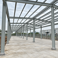 Abri de stationnement modulaire en acier préfabriqué sur mesure, auvent métallique pour voitures, entrepôt industriel et commercial extérieur