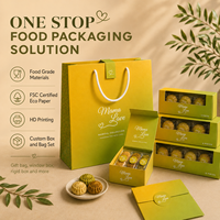 Ensemble de boîtes et sacs d'emballage alimentaire personnalisés de qualité supérieure |   Boîte de présentation de luxe avec solution sac en papier FSC
