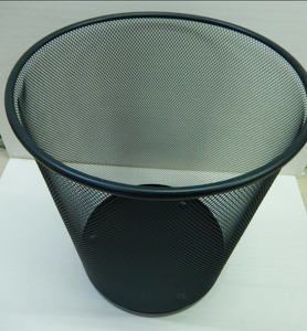 12 Liter PVC Coating Metal <b>Mesh</b> Open Waste Basket, Round <b>Wire</b> <b>Mesh</b> Trash Bin for Indoor Use - Product Image 5