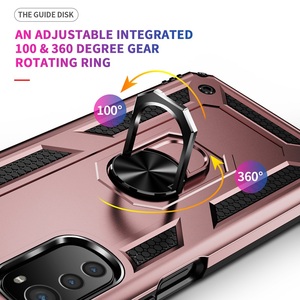 Coques de téléphone portables uniques en TPU et PC avec support métallique et anneau de maintien pour Motorola Moto E32 4G - Product Image 4