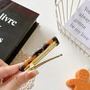 Kinling personalizado de alta calidad onda perla pico de pato 7cm acetato pinzas para el cabello para niñas - Product Image 6