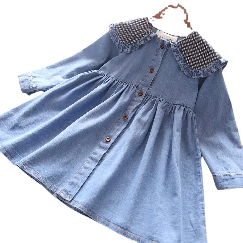 2022 new Summer children's dress wholesale dot print bow round neck casual daily Princess Dress