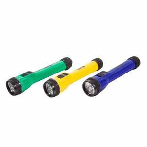 Lampe torche LED en plastique vert avec porte-clés pour un usage quotidien, fonctionne sur piles, 10 000 heures d'autonomie - Product Image 4