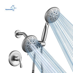 Système <span class=keywords><strong>de</strong></span> douche double <span class=keywords><strong>2</strong></span> en <span class=keywords><strong>1</strong></span> avec pomme <span class=keywords><strong>de</strong></span> douche à main et bec <span class=keywords><strong>de</strong></span> baignoire à réglage 35 - Product Image 1